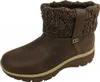 A single brown boot with a knitted cuff. Voir les images du produit