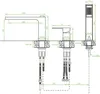 Technical drawing of a bathtub faucet with dimensions and installation details. Náhled obrázku produktu