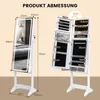 COSTWAY Freistehender Schmuckschrank mit LED-Beleuchtung, Produktbild-Vorschau 2