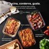 VonShef Set di 3 Contenitori in Vetro con Coperchio, 1500 Anteprima dell’immagine prodotto 7