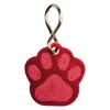 Schmuck Anhänger Pfote klein, inkl. Gravur 26 x 28 mm rot Produktbild-Vorschau 2