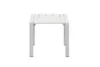A white outdoor table is shown from the front against a white background. Produktbild-Vorschau