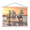 MuchoWow® Textilposter Pferde - Sonne - Meer - Strand - Produktbild-Vorschau 1