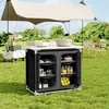 Livingandhome Campingschrank faltbar – 2 Staufächer mit je Produktbild-Vorschau 2
