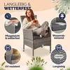 CASARIA® Gartenstühle 2er Set Polyrattan Stapelbar mit Produktbild-Vorschau 4