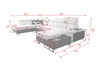 XXL Sofa Eckcouch U-Form MELODIE VI - GRAU FREYA 210.23 + Produktbild-Vorschau 5