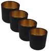4 Stück Lampenschirme E14 Ø12cm Durchmesser Schwarz Gold Produktbild-Vorschau 1