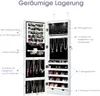 COSTWAY Armoire à bijoux LED avec miroir intégral Étagère à Voir les images du produit 4