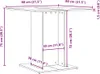 vidaXL Esstisch Schwarz Eichen-Optik 80x80x75 cm Produktbild-Vorschau 7
