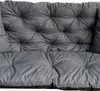 A close-up view of a tufted gray cushion, likely for a garden bench or swing. Podgląd zdjęcia produktu