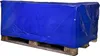 A blue tarp covering a pallet of goods. Produktbild-Vorschau