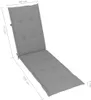 vidaXL Liegestuhl-Auflage Grau (75+105)x50x4 cm Produktbild-Vorschau 12