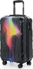 A black suitcase with a colorful gradient design on a white background. Voir les images du produit