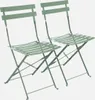Set 2 sedie da giardino bistrot pieghevole in metallo, Anteprima dell’immagine prodotto 1