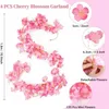 4 Stück Kirschblüten Künstliche Blumen Girlande 180cm Produktbild-Vorschau 2