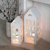 Laterne WHITE HOME weiß Haus aus Metall H60cm Dekohaus Produktbild-Vorschau 1