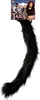 A black cat tail costume accessory is displayed against a white background, with packaging at the top. Produktbild-Vorschau