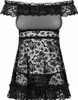Obsessive - Babydoll A Fiori Schwarz L/Xl Anteprima dell’immagine prodotto 6