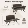 COSTWAY Gartenbank Polyrattan Liegefunktion, Gartensofa mit Produktbild-Vorschau 7