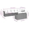 8-tlg. Garten-Sofagarnitur mit Kissen Beige Poly Rattan, Produktbild-Vorschau 3