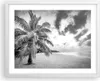 Gerahmtes Poster - Weißer Rahmen - Monochrom Strand Wolken Produktbild-Vorschau 1