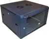 RACK 19" nástěnný ZETA 6U 600x600 RAL9004, dveře sklo k Náhled obrázku produktu 1