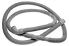 A gray corrugated drain hose for a washing machine is laid out in a loop on a white background. Anteprima dell’immagine prodotto