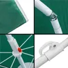 A collage of four close-up images showing details of a green umbrella. Voir les images du produit
