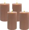 Bougies LED Relaxdays, lot de 4, H x P : 13 x 7,5 cm, Voir les images du produit 1