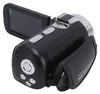 A black digital video camera with its screen open, shown from a diagonal angle against a white background. Podgląd zdjęcia produktu