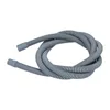 A coiled gray drain hose for a washing machine, presented on a white background. Produktbild-Vorschau