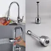 A collage of images showing a flexible faucet extender being used and displayed. Produktbild-Vorschau