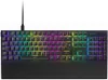 A black NZXT keyboard with RGB lighting is shown from a top-down perspective against a white background. Produktbild-Vorschau