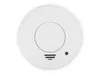 A top-down view of a white smoke detector on a white background. Produktbild-Vorschau