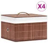 vidaXL Bambus Aufbewahrungsboxen 4 Stk. Braun Produktbild-Vorschau 8