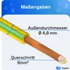 hb-digital PVC Aderleitung 20m H07V-K Erdungskabel 6mm2 Produktbild-Vorschau 2