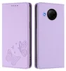 Lederhülle für Xiaomi Mi 10T Lite, Schmetterling Prägung Produktbild-Vorschau 1