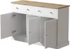 Buffet à 3 portes et 2 tiroirs, finition en relief, 120 x Voir les images du produit 18
