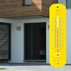 Gartenthermometer 19cm Metall Retro in Gelb Außen Garten Produktbild-Vorschau 2