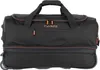 A black travel bag with orange accents, shown from the front. Produktbild-Vorschau