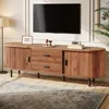 Merax TV Lowboard mit Schiebetüren, 160 cm Fernsehtisch mit Produktbild-Vorschau 3