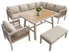 Gartenlounge-Set 5-teilig Ecksofa mit Tisch & Hocker, 150kg Produktbild-Vorschau 12