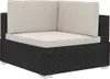 vidaXL 4-częściowa sofa ogrodowa z poduszkami z czarnego Podgląd zdjęcia produktu 4
