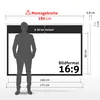 ESMART Professional MIROLO Rollo-Leinwand 160 x 90 cm (72") Produktbild-Vorschau 2