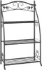 vidaXL Scaffale a fiore nero 56x30x96 cm acciaio Anteprima dell’immagine prodotto 1