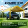 A yellow carport tent covering a blue truck in a yard. Anteprima dell’immagine prodotto