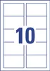 A graphic representation of a sheet of labels with the number 10 prominently displayed. Anteprima dell’immagine prodotto