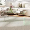 Table basse en verre COSTWAY, table d'appoint en forme de Voir les images du produit 9