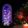 Lila leuchtende Rose in LED-Glaskuppel Produktbild-Vorschau 6