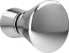 A close-up, studio shot of a silver-colored shower door handle against a white background. Produktbild-Vorschau